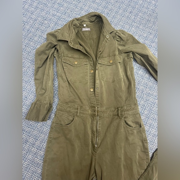 DL1961 womens Freja-jumpsuit in Larimore (army green) - Picture 3 of 7